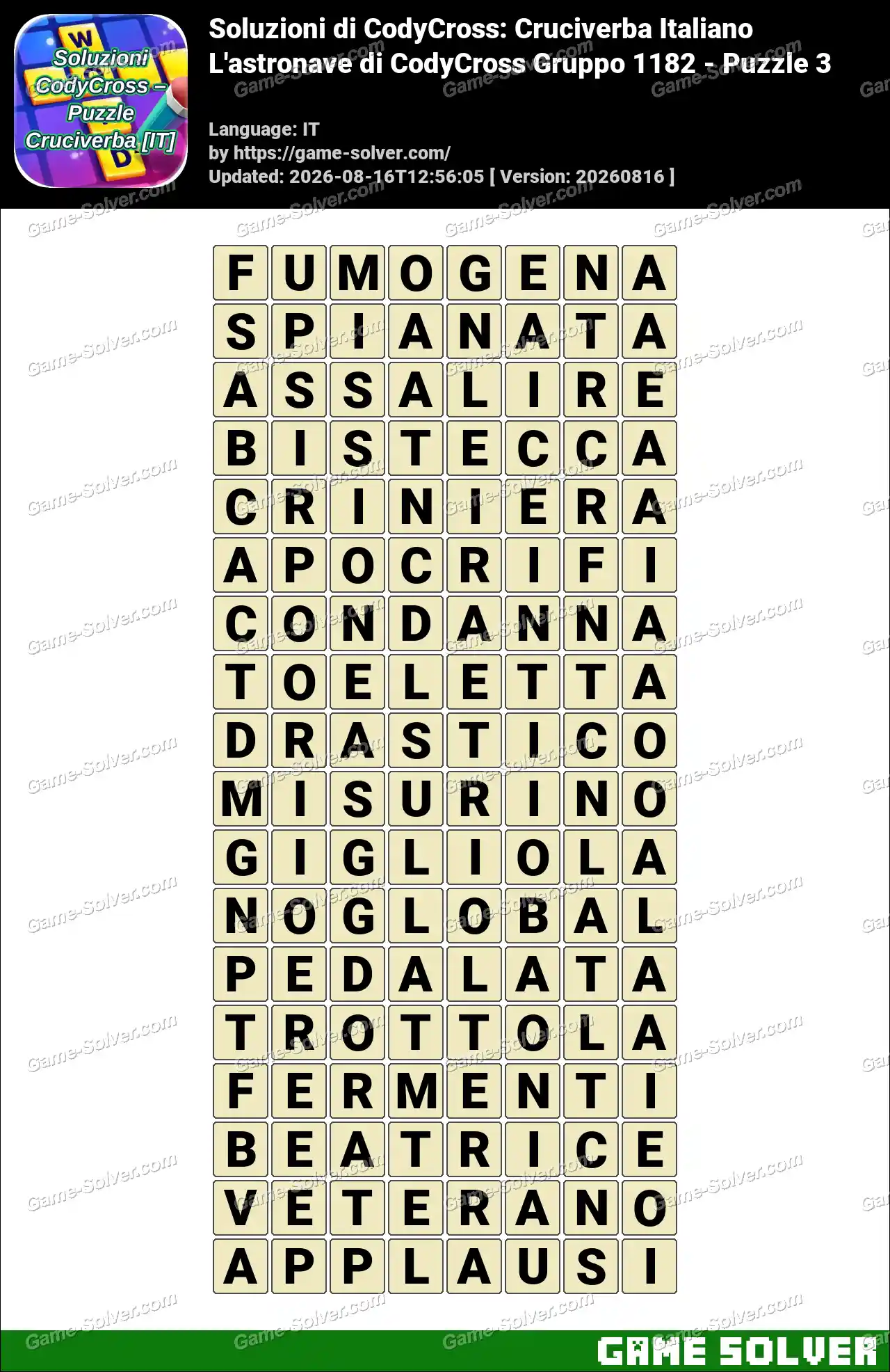 Soluzioni di CodyCross: Cruciverba Italiano L’astronave di CodyCross Gruppo 1182 – Puzzle 3